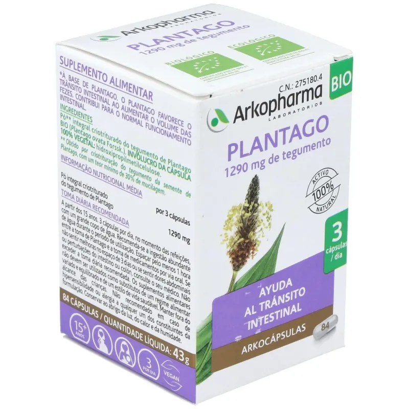 Plantago 84arkocapsulas. bio 3 | Farmacia Barata
