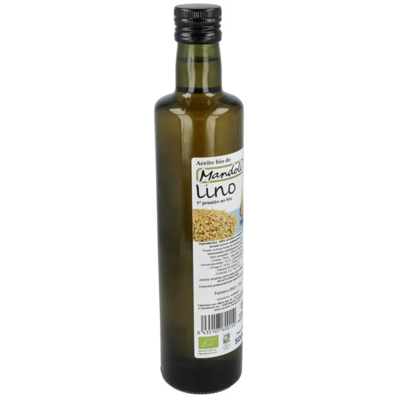 Mandole aceite linaza dorado bio 500ml | Farmacia Barata