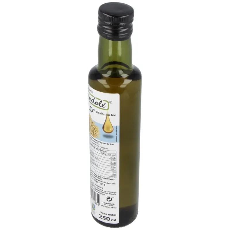 Mandole aceite de lino bio 250ml | Farmacia Barata