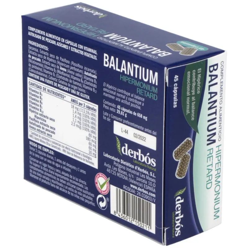 Balantium hipermonium retard 45cap. 2 | Farmacia Barata