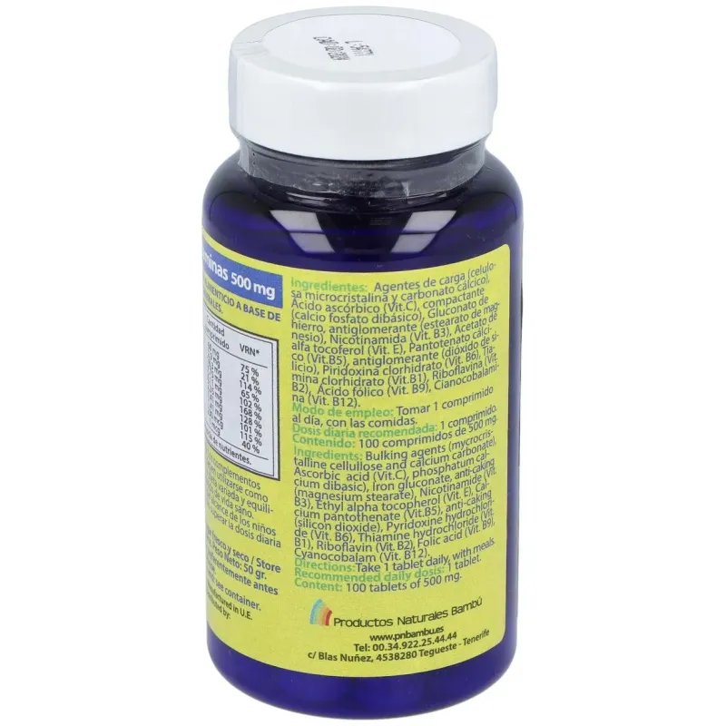 Multivitaminas 500mg. 100comp. 2 | Farmacia Barata
