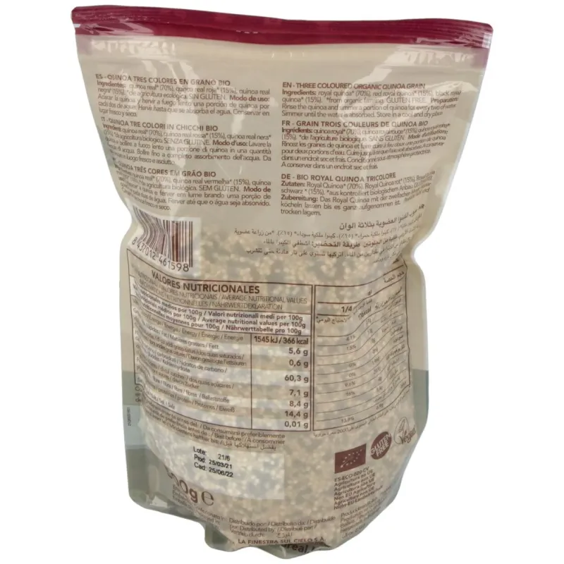 Quinua real quinoa tres colores 500g | Farmacia Barata Quinua real quinoa tres colores 500g | Farmacia Barata