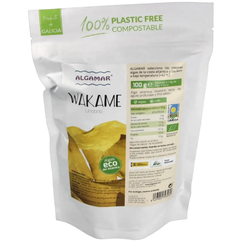 Algamar algas wakame ecológica 100g | Farmacia Barata Algamar algas wakame ecológica 100g | Farmacia Barata