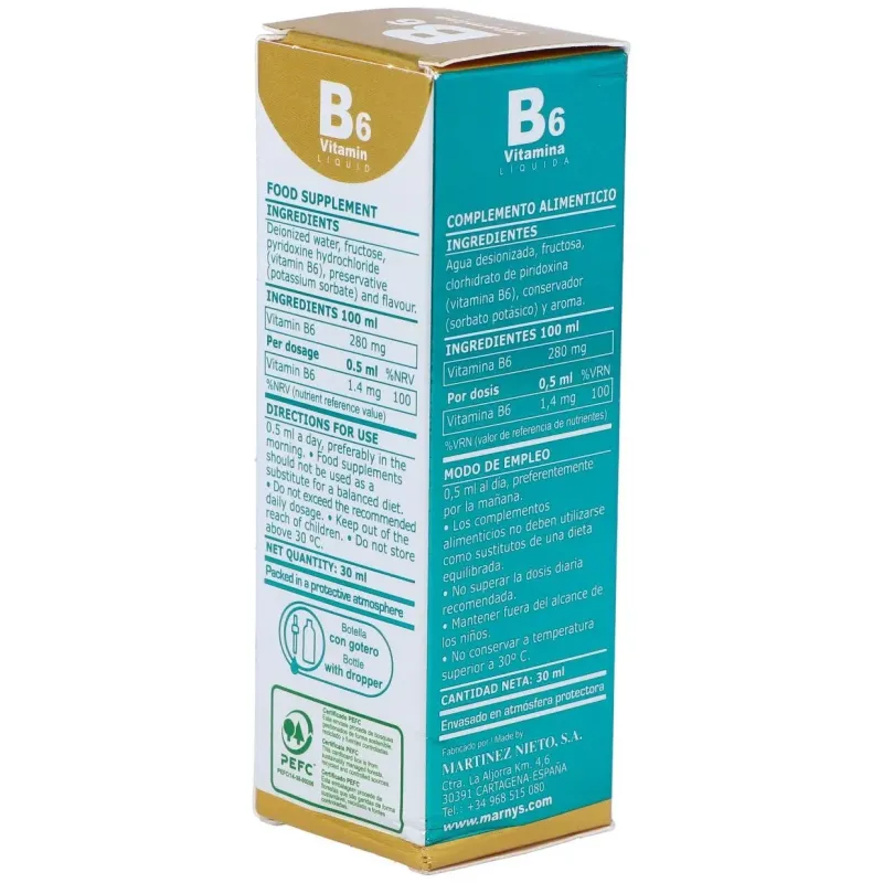 Vitamina b6 liquida 30ml. | Farmacia Barata