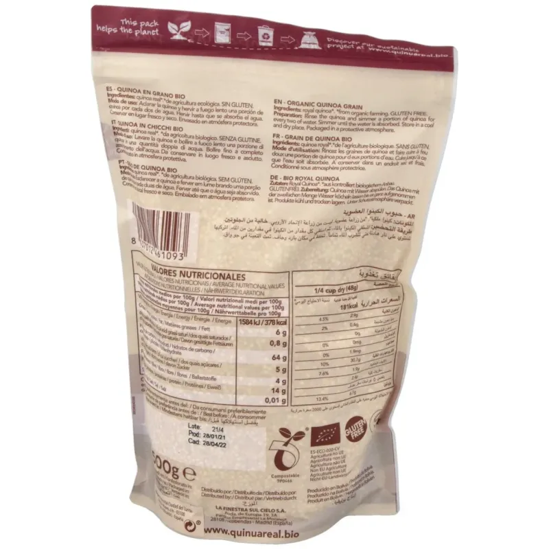 La finestra sul cielo quinoa grano eco sin gluten 500gr | Farmacia Barata