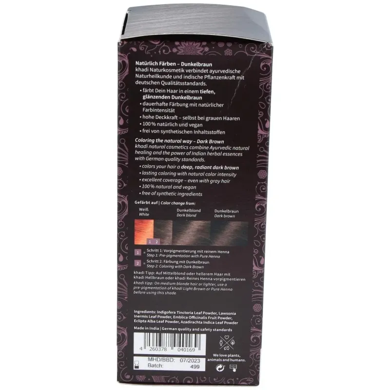 Tinte herbal color castaño oscuro 100gr. 2 | Farmacia Barata Tinte herbal color castaño oscuro 100gr. 2 | Farmacia Barata
