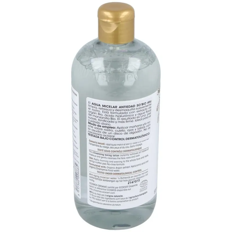 So bio etic agua micelar antiedad hialurónico argán bio 500ml | Farmacia Barata So bio etic agua micelar antiedad hialurónico argán bio 500ml | Farmacia Barata