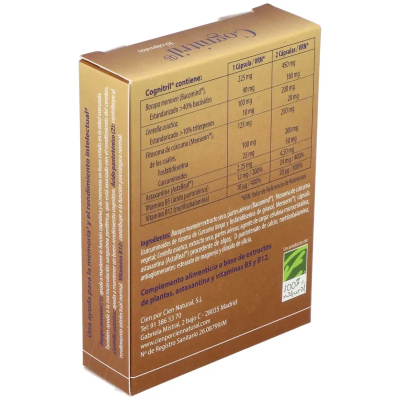 Cognitril 30 cápsulas | Farmacia Barata Cognitril 30 cápsulas | Farmacia Barata