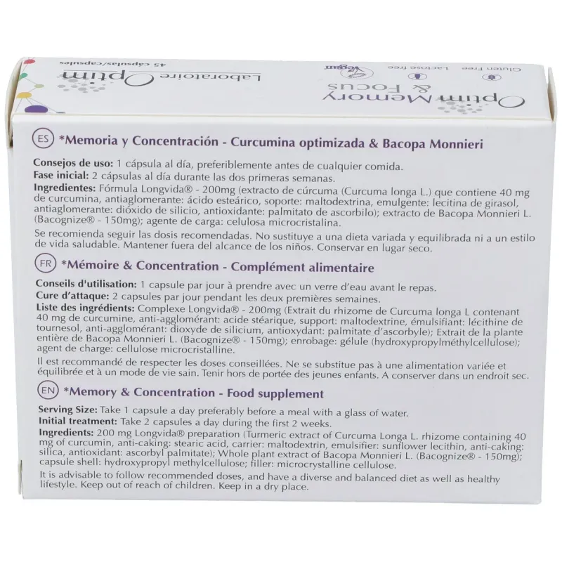 Optim Memory & Focus | Farmacia Barata