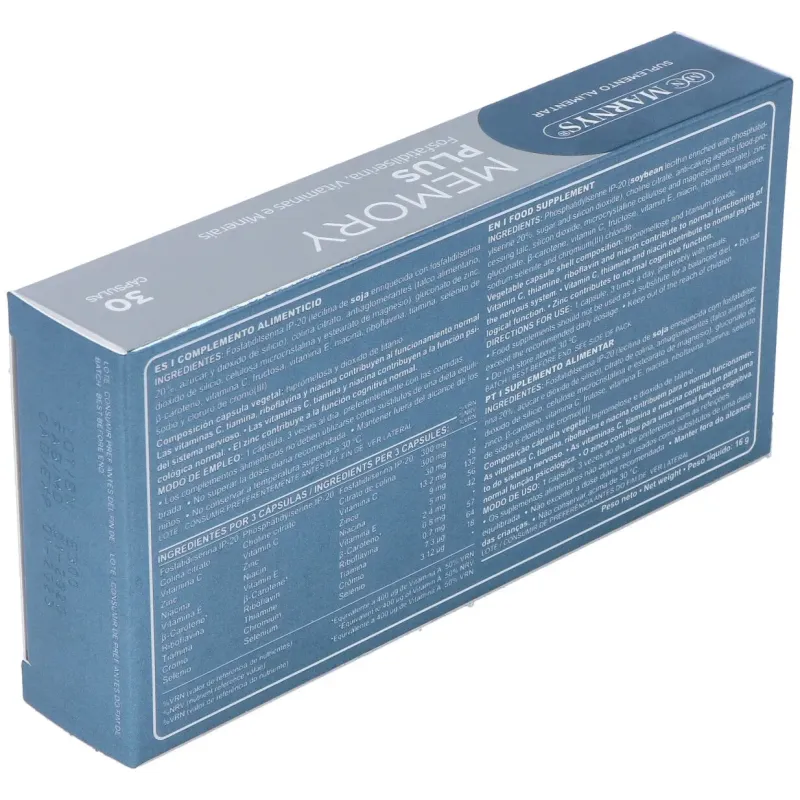 Marnys Memory Plus 30 cápsulas | Farmacia Barata Marnys Memory Plus 30 cápsulas | Farmacia Barata