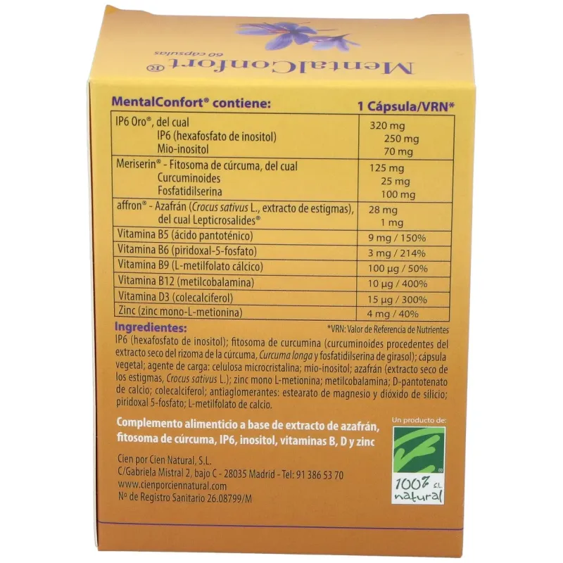 Mentalconfort 60 cápsulas | Farmacia Barata