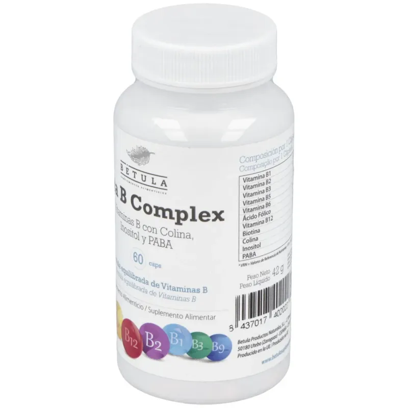 Vitamina B Complex 60cap Betula | Farmacia Barata Vitamina B Complex 60cap Betula | Farmacia Barata
