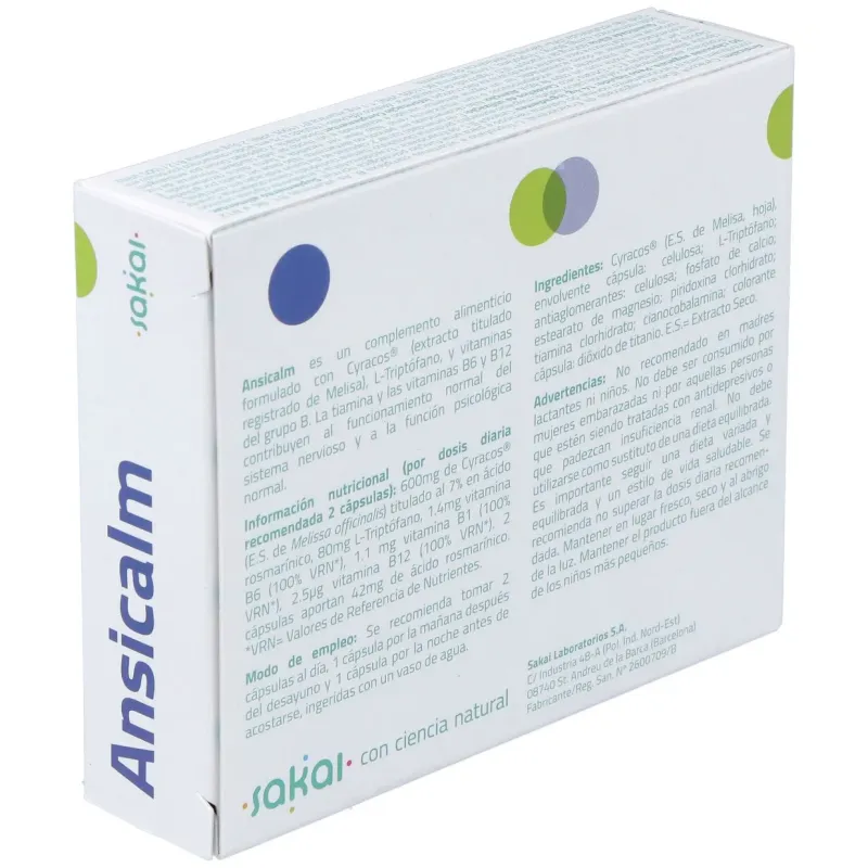 Ansicalm 30cap Sakai | Farmacia Barata Ansicalm 30cap Sakai | Farmacia Barata