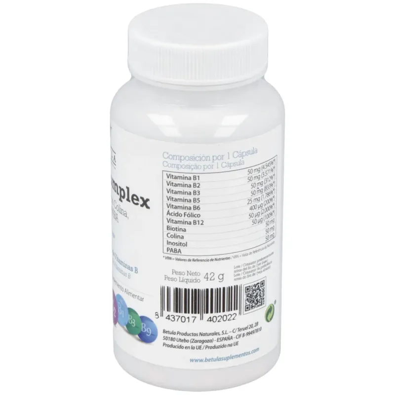 Vitamina B Complex 60cap Betula | Farmacia Barata Vitamina B Complex 60cap Betula | Farmacia Barata