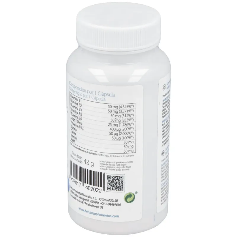 Vitamina B Complex 60cap Betula | Farmacia Barata Vitamina B Complex 60cap Betula | Farmacia Barata
