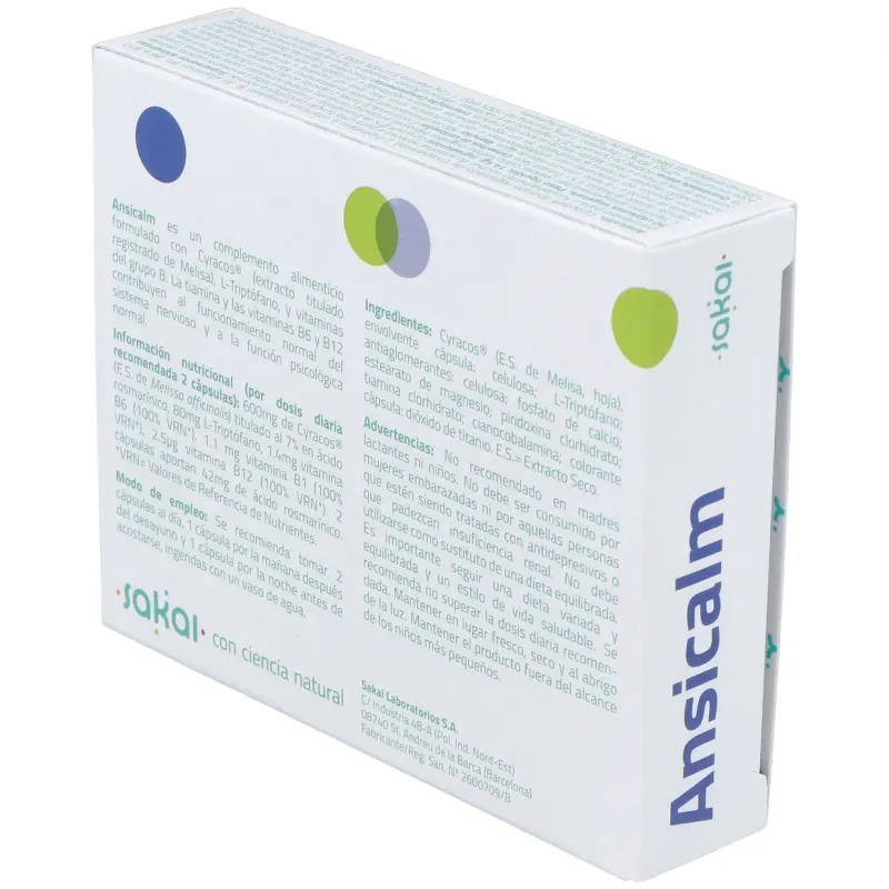 Ansicalm 30cap Sakai | Farmacia Barata Ansicalm 30cap Sakai | Farmacia Barata