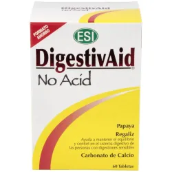 Digestivaid No Acid, 60 cápsulas.