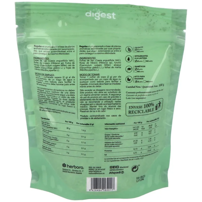 Herbora Laxevac (Regulax) 100g | Farmacia Barata Herbora Laxevac (Regulax) 100g | Farmacia Barata