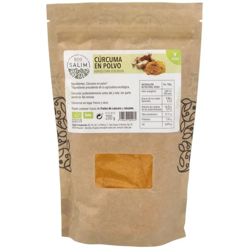 Eco-Salim Cúrcuma en Polvo, 200g | Farmacia Barata Eco-Salim Cúrcuma en Polvo, 200g | Farmacia Barata