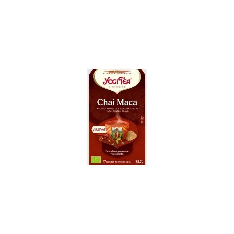 Yogi Tea Maca Chai Orgánico 17 sobres | Farmacia Barata
