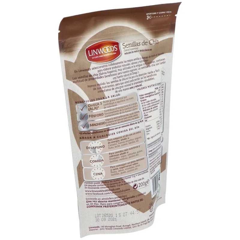 Linwoods Chia, 200g Bio | Farmacia Barata Linwoods Chia, 200g Bio | Farmacia Barata