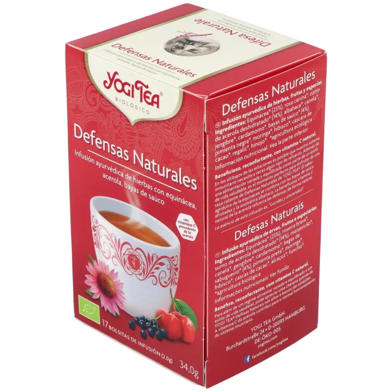 Yogi Tea Defensas Naturales, 17 Sobres | Farmacia Barata