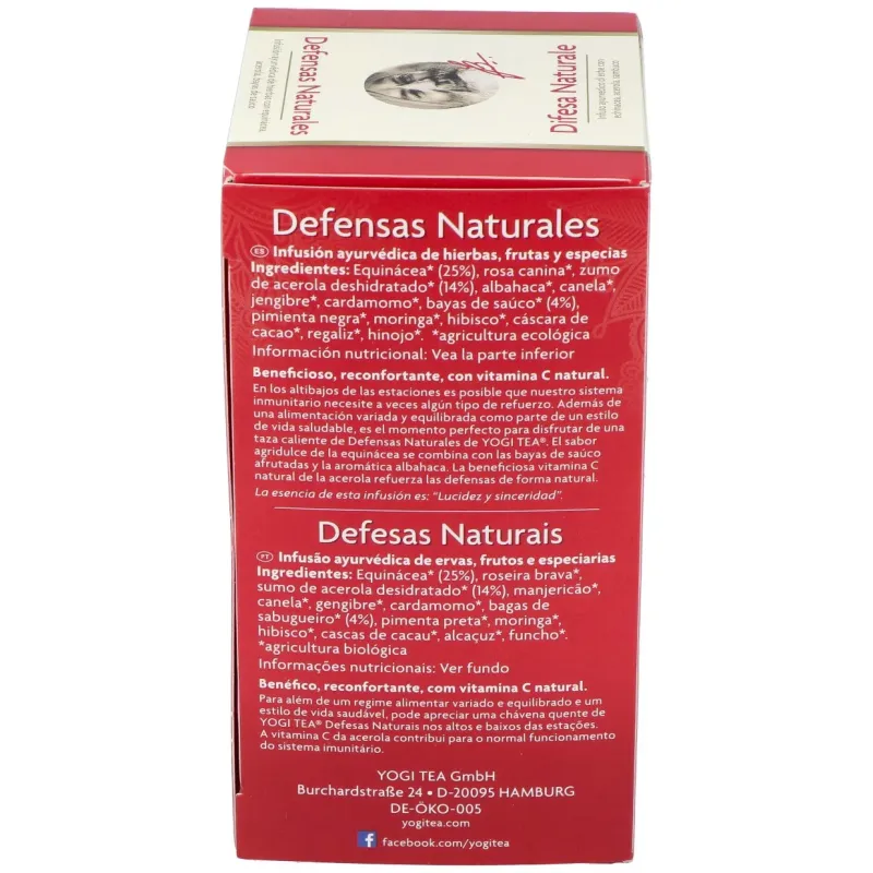 Yogi Tea Defensas Naturales, 17 Sobres | Farmacia Barata