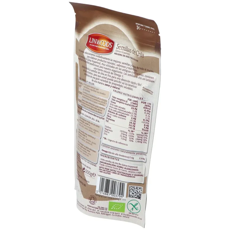 Linwoods Chia, 200g Bio | Farmacia Barata Linwoods Chia, 200g Bio | Farmacia Barata
