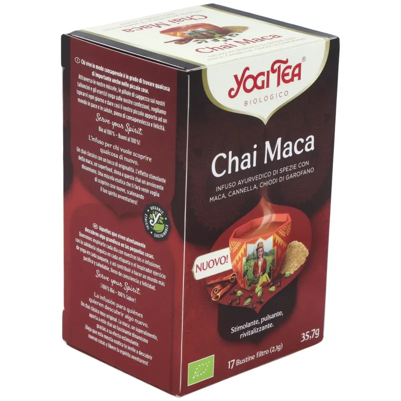 Yogi Tea Maca Chai Orgánico 17 sobres | Farmacia Barata