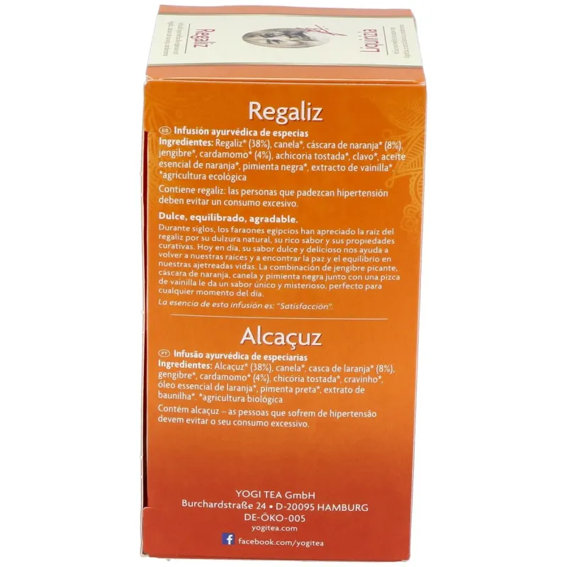 Yogi Tea Regaliz 17 sobres | Farmacia Barata