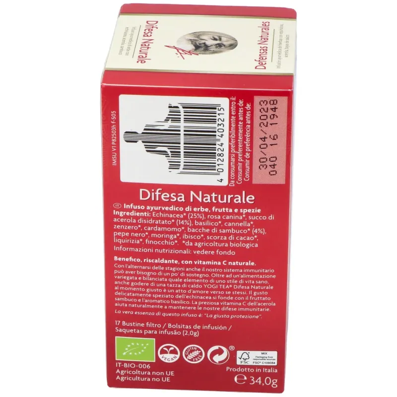 Yogi Tea Defensas Naturales, 17 Sobres | Farmacia Barata