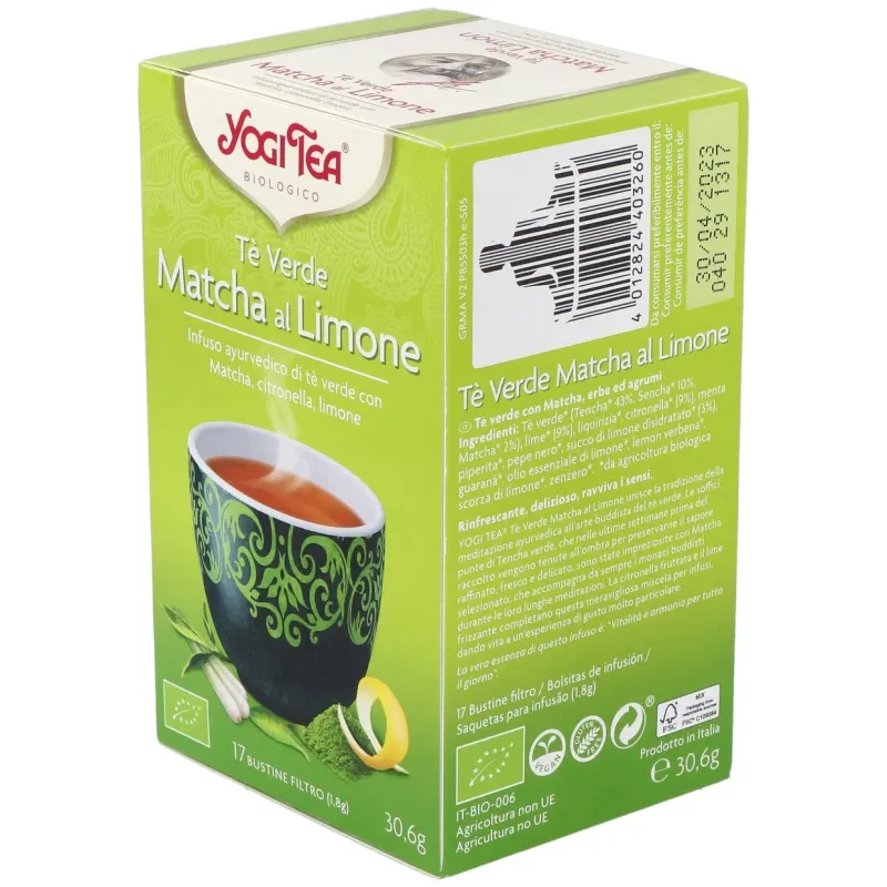 Yogi Tea Té Verde Matcha Limón 20 sobres | Farmacia Barata Yogi Tea Té Verde Matcha Limón 20 sobres | Farmacia Barata