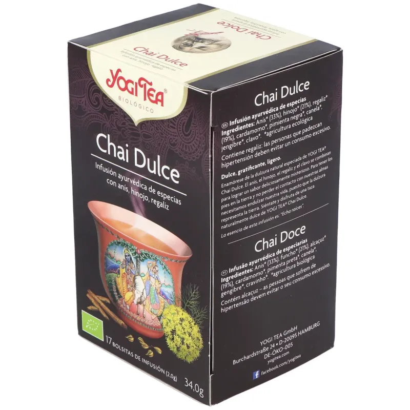 Yogi Tea Chai Dulce 17 sobres | Farmacia Barata Yogi Tea Chai Dulce 17 sobres | Farmacia Barata