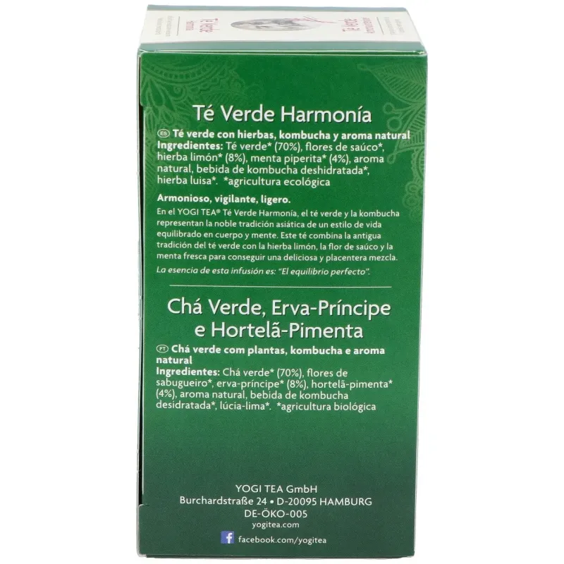 Yogi Tea Té Verde Armonía 17 sobres | Farmacia Barata Yogi Tea Té Verde Armonía 17 sobres | Farmacia Barata
