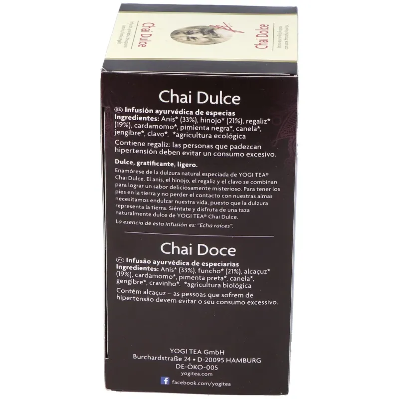Yogi Tea Chai Dulce 17 sobres | Farmacia Barata Yogi Tea Chai Dulce 17 sobres | Farmacia Barata