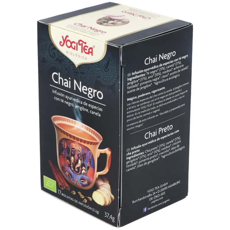 Yogi Tea Chai Negro 17 Sobres Bio | Farmacia Barata Yogi Tea Chai Negro 17 Sobres Bio | Farmacia Barata