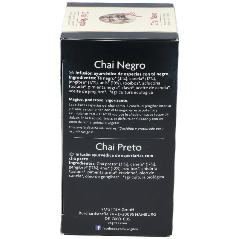 Yogi Tea Chai Negro 17 Sobres Bio | Farmacia Barata Yogi Tea Chai Negro 17 Sobres Bio | Farmacia Barata