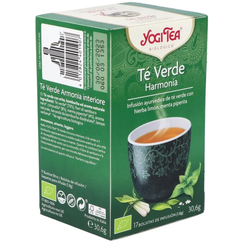 Yogi Tea Té Verde Armonía 17 sobres | Farmacia Barata Yogi Tea Té Verde Armonía 17 sobres | Farmacia Barata
