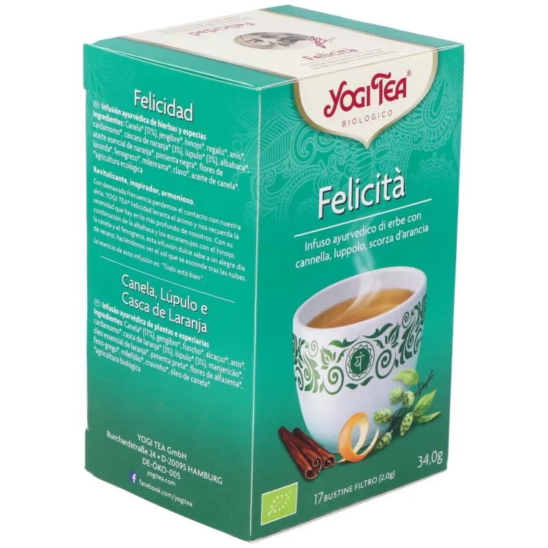 Yogi Tea Felicidad 17 sobres Bio | Farmacia Barata
