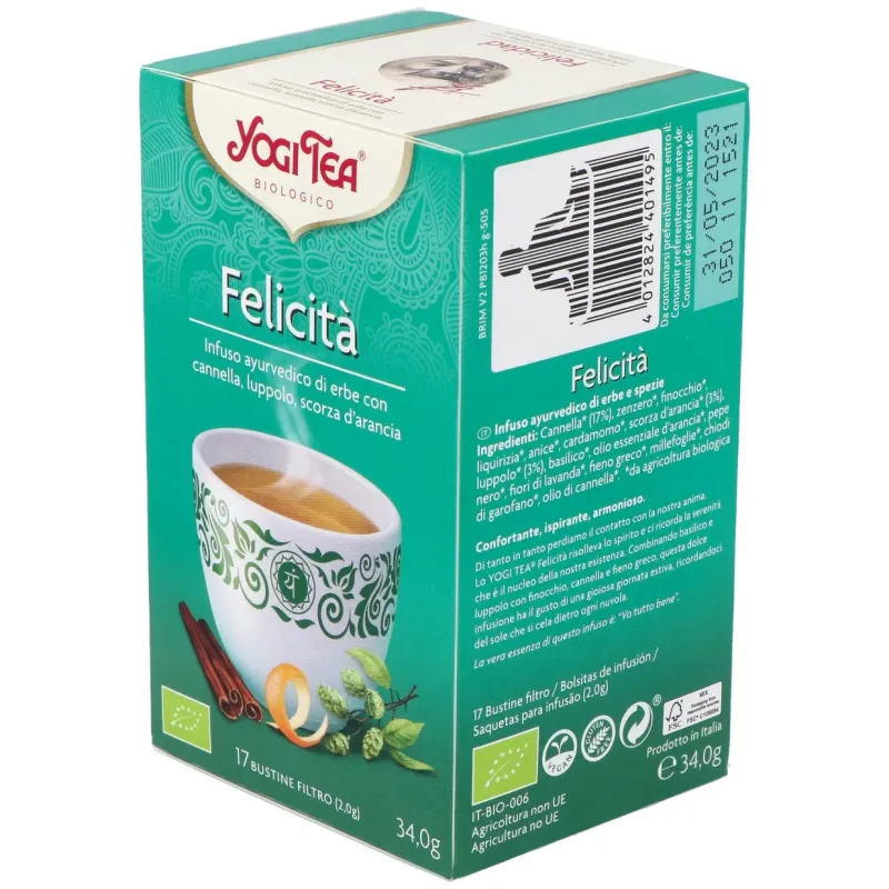 Yogi Tea Felicidad 17 sobres Bio | Farmacia Barata