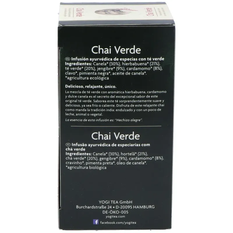Yogi Tea Chai Verde 17 sobres | Farmacia Barata Yogi Tea Chai Verde 17 sobres | Farmacia Barata