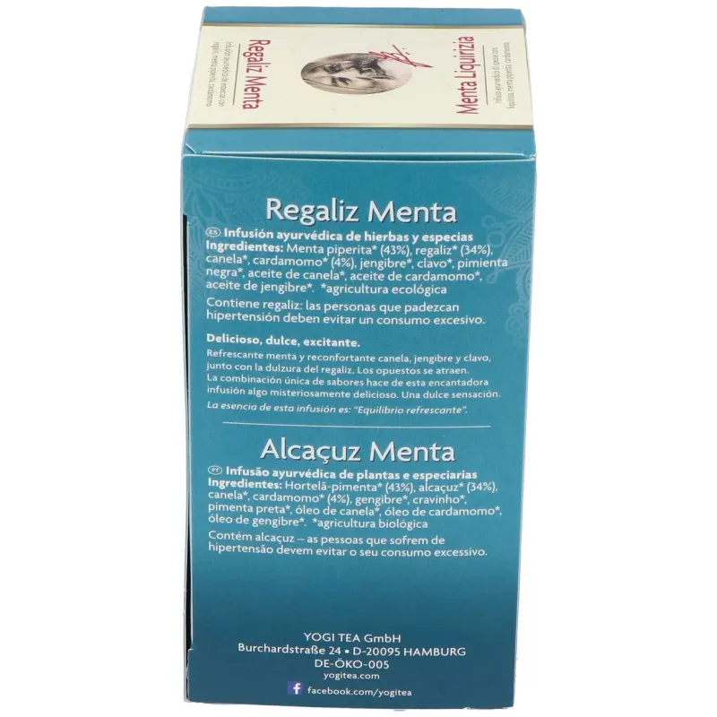 Yogi Tea Regaliz Menta 15 sobres Bio | Farmacia Barata Yogi Tea Regaliz Menta 15 sobres Bio | Farmacia Barata