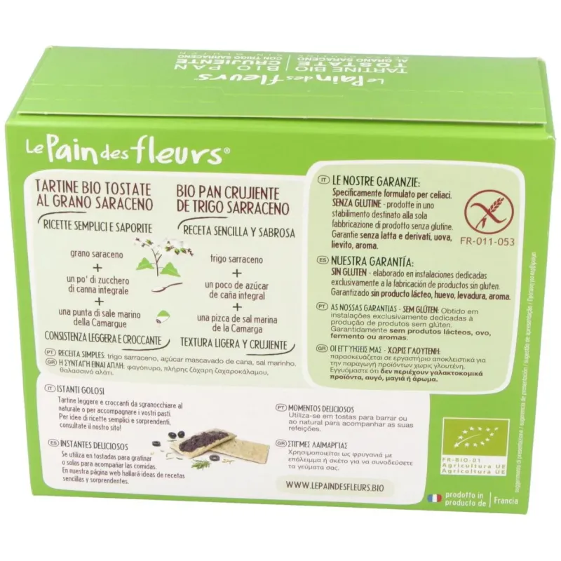 Pan de Fleurs Cracker Trigo Sarraceno 150g | Farmacia Barata