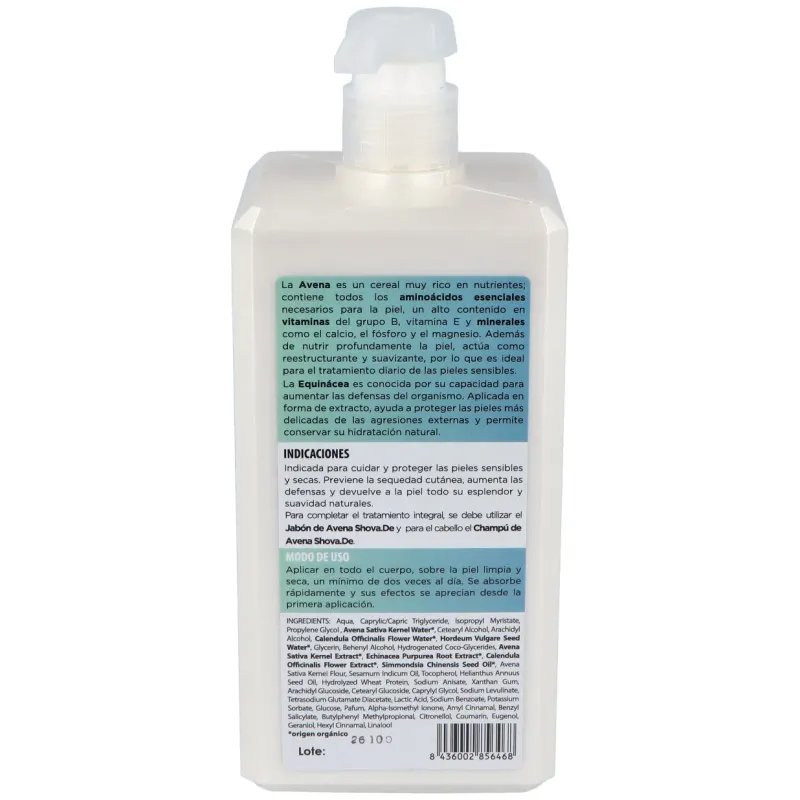 Leche Corporal Avena Shova 1000ml | Farmacia Barata