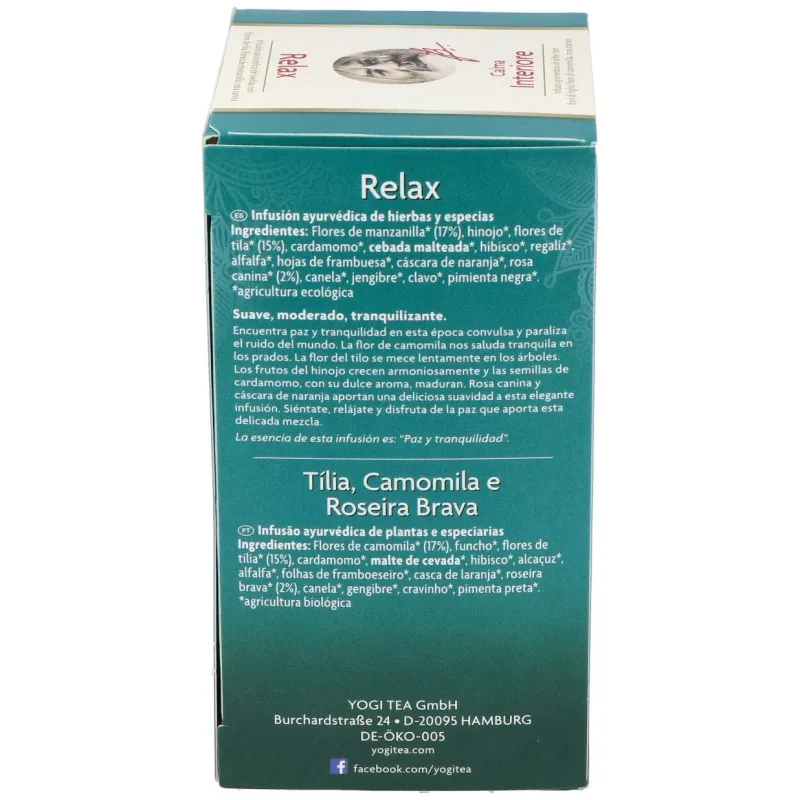Yogi Tea Relajación 17 sobres Bio | Farmacia Barata Yogi Tea Relajación 17 sobres Bio | Farmacia Barata