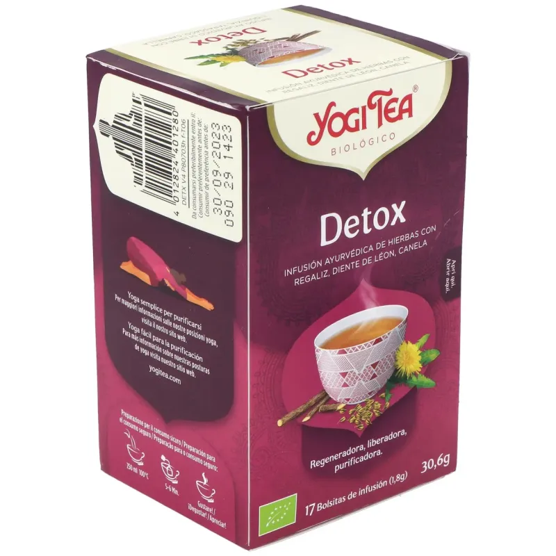 Yogi Tea Detox 17 sobres bio | Farmacia Barata Yogi Tea Detox 17 sobres bio | Farmacia Barata