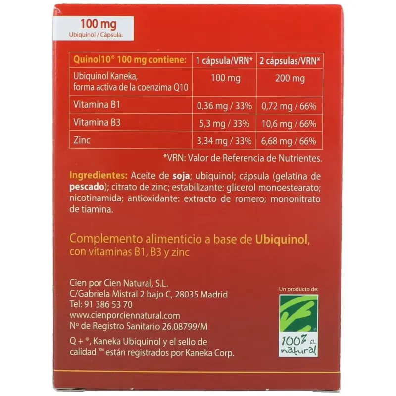 Quinol10 100 mg 90 cápsulas | Farmacia Barata Quinol10 100 mg 90 cápsulas | Farmacia Barata