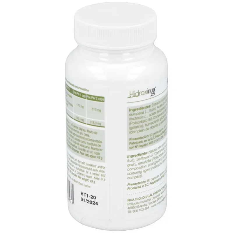 Hidroxinua 25 90cap Nua | Farmacia Barata