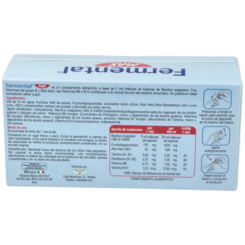ESI Fermental Max 12 viales | Farmacia Barata ESI Fermental Max 12 viales | Farmacia Barata