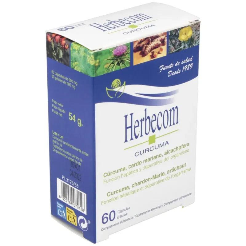 Bioserum Herbecom Curcuma 60 cápsulas | Farmacia Barata Bioserum Herbecom Curcuma 60 cápsulas | Farmacia Barata